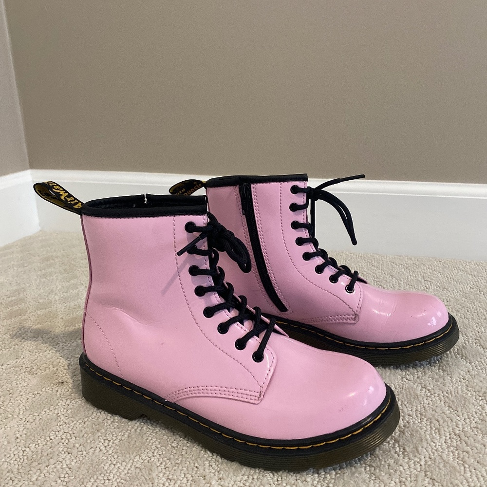 Dr Martens Pink Patent Leather Youth Size 4